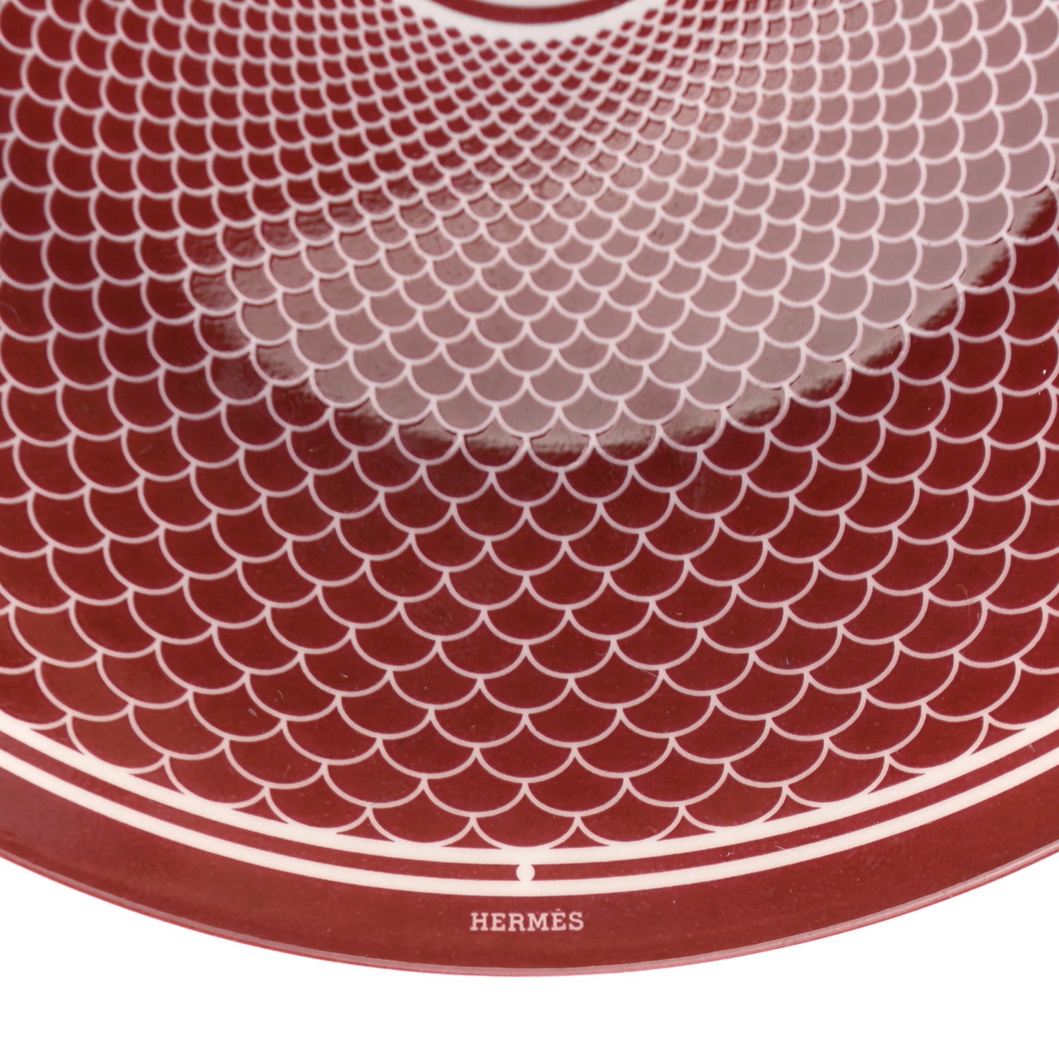 Hermes Porcelain H Deco Bread And Butter Plate Rouge 6 of 7
