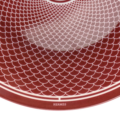 Hermes Porcelain H Deco Bread And Butter Plate Rouge 6 of 7