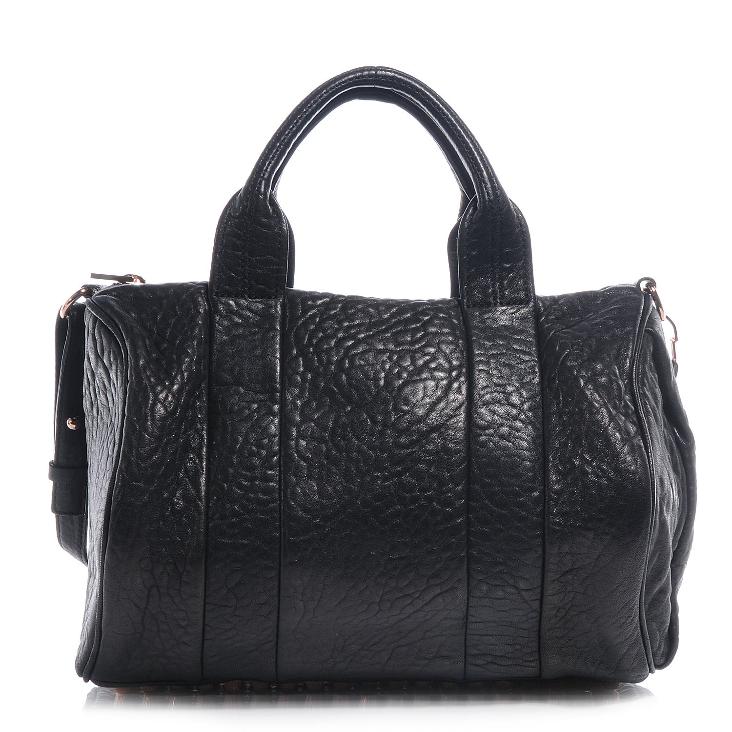 Alexander Wang Leather Rocco w Rose Gold Hardware Black 1 of 7