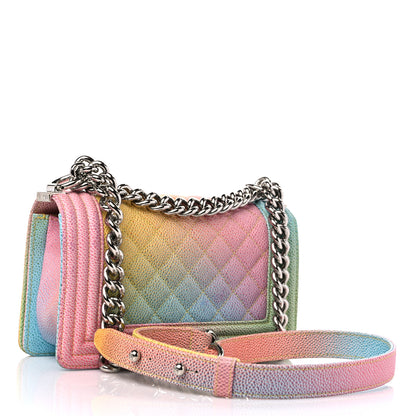 Chanel Caviar Quilted Small Cuba Rainbow Boy Flap Multicolor 3 of 12