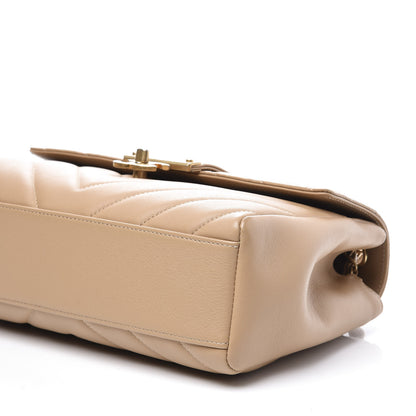 Chanel Calfskin Quilted Chevron In The City Bag Beige 6 of 10