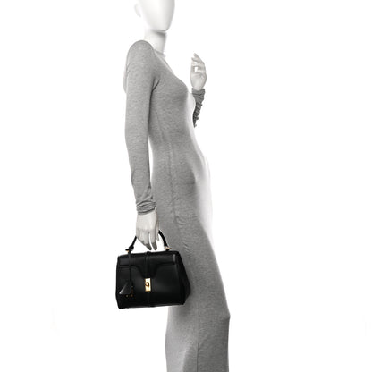 Celine Satinated Calfskin Small 16 Top Handle Bag Black 2 of 11