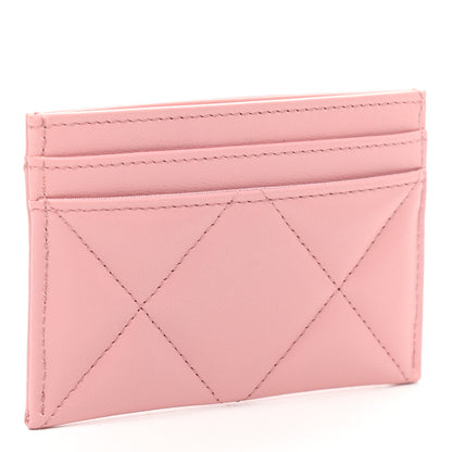 Chanel Lambskin Quilted Chanel 19 Card Holder Light Pink 3 of 8