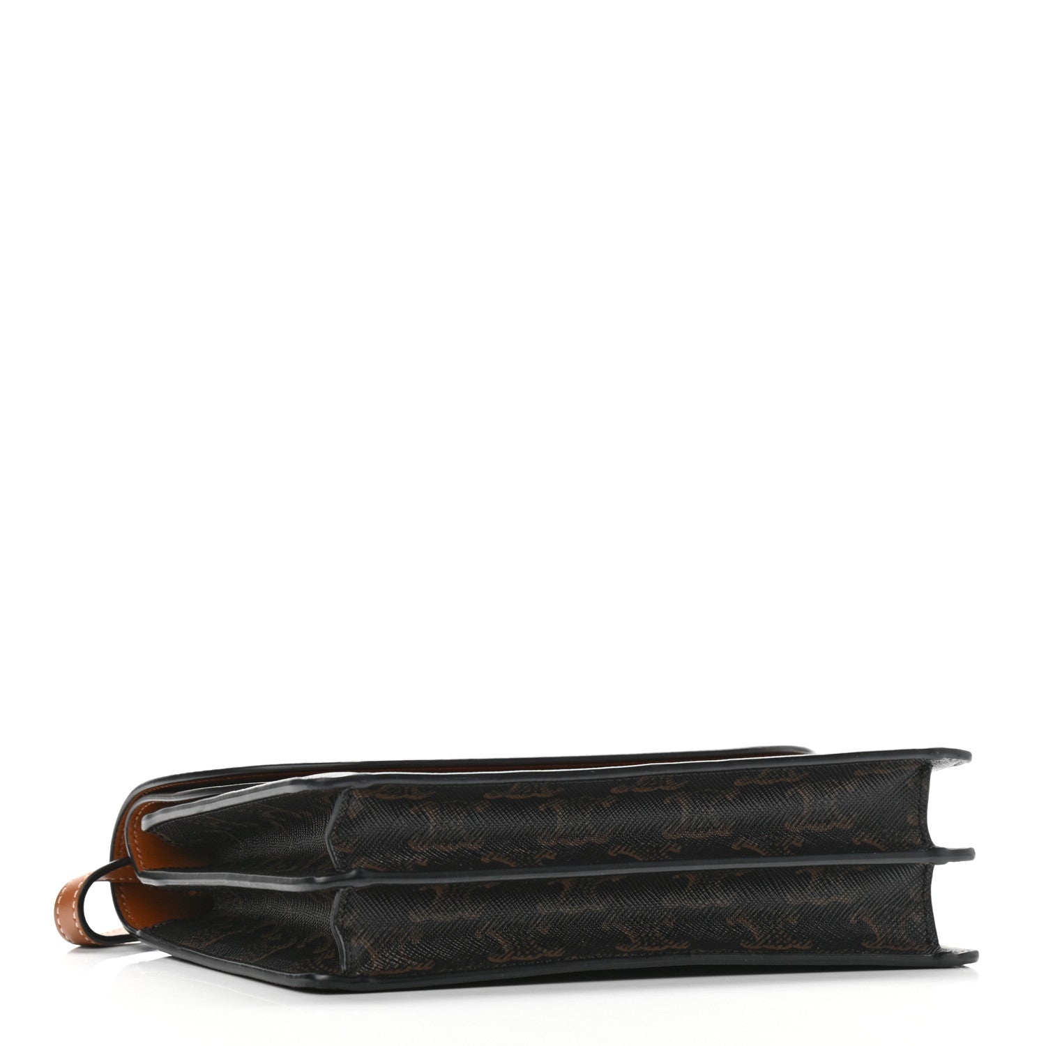Celine Triomphe Canvas Lambskin Wallet On Strap Tan 4 of 12