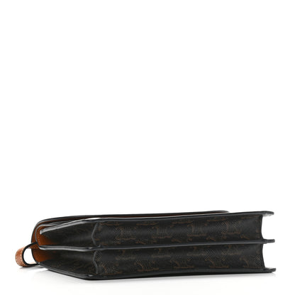 Celine Triomphe Canvas Lambskin Wallet On Strap Tan 4 of 12
