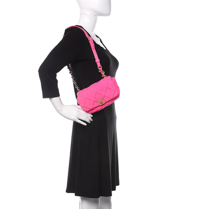 Chanel Jersey Quilted 19 Waist Bag Pink 2 of 12