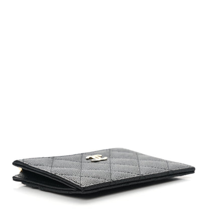 Chanel Caviar Quilted CC Zip Card Holder Black 4 of 7