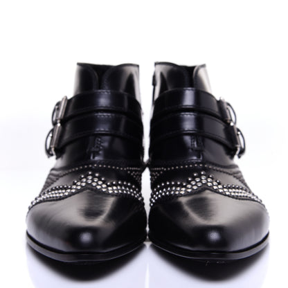 Givenchy Calfskin Studded Punk Ankle Boots 36 Black 2 of 13