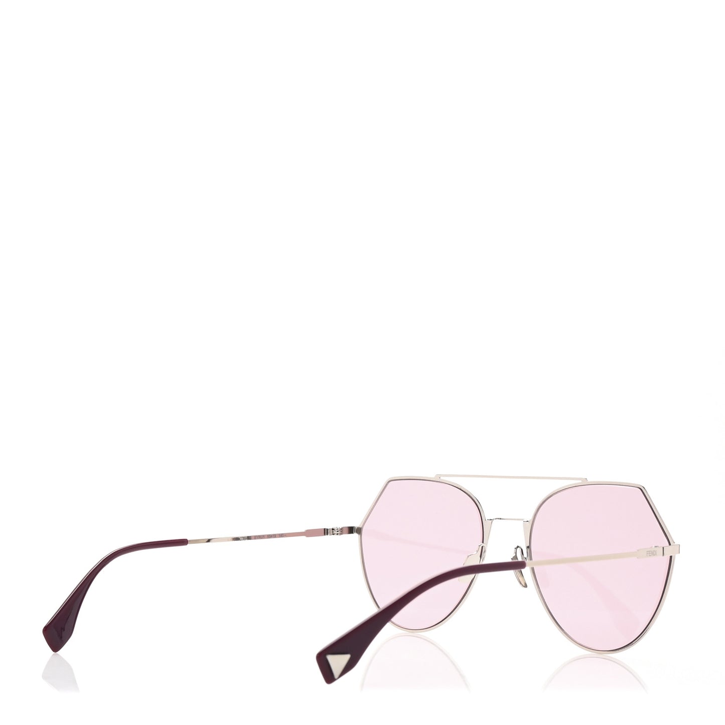 Metal Geometric FF Sunglasses FF 0194/S Silver Pink
