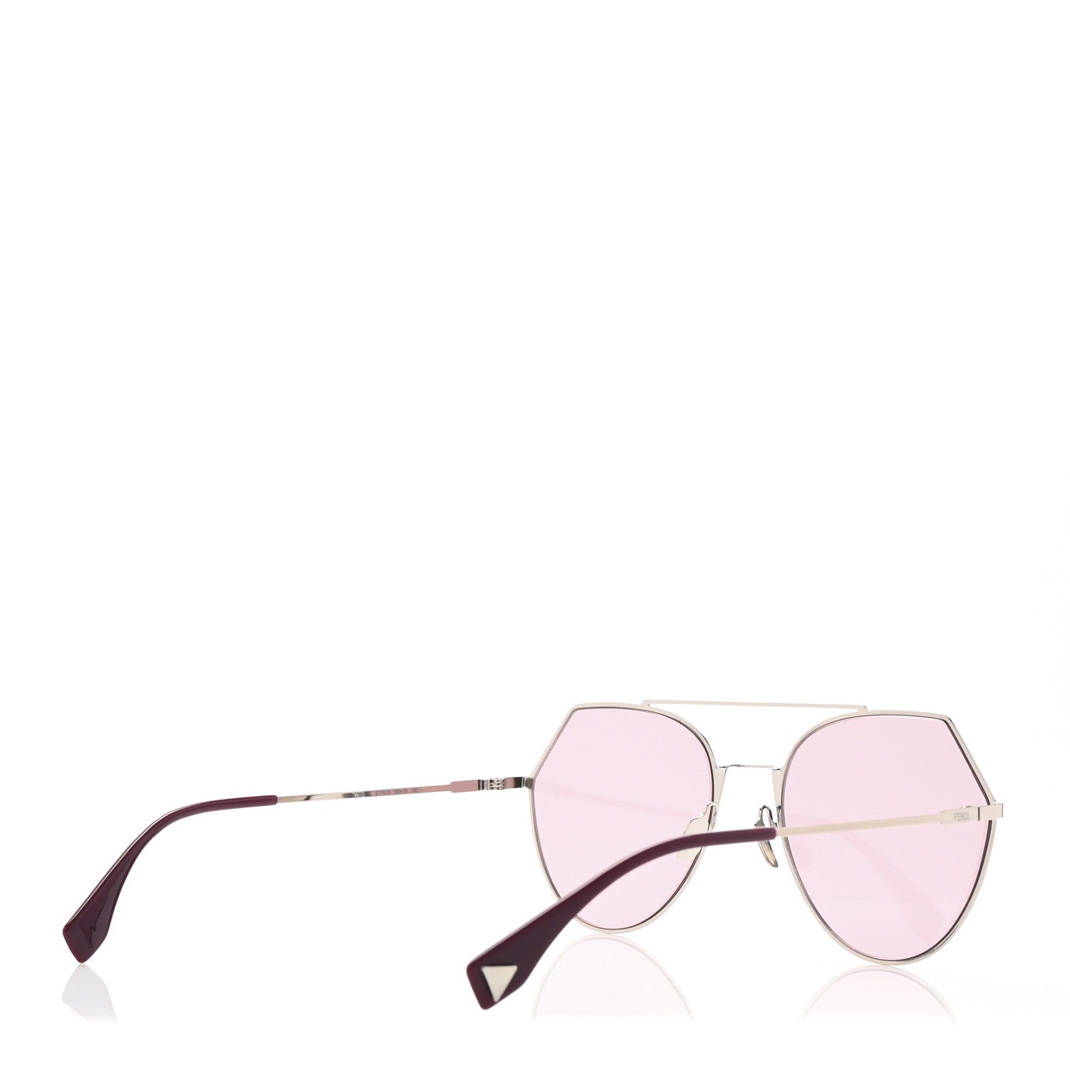 Fendi Metal Geometric FF Sunglasses FF 0194/S Silver Pink 4 of 7
