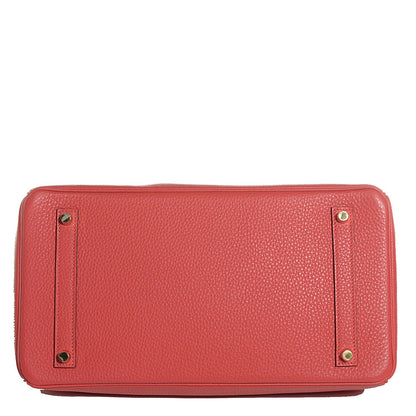Hermes Taurillon Clemence Birkin 35 Rouge Pivoine 6 of 23