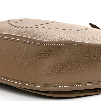 Hermes Taurillon Clemence Evelyne III PM Etoupe 11 of 11