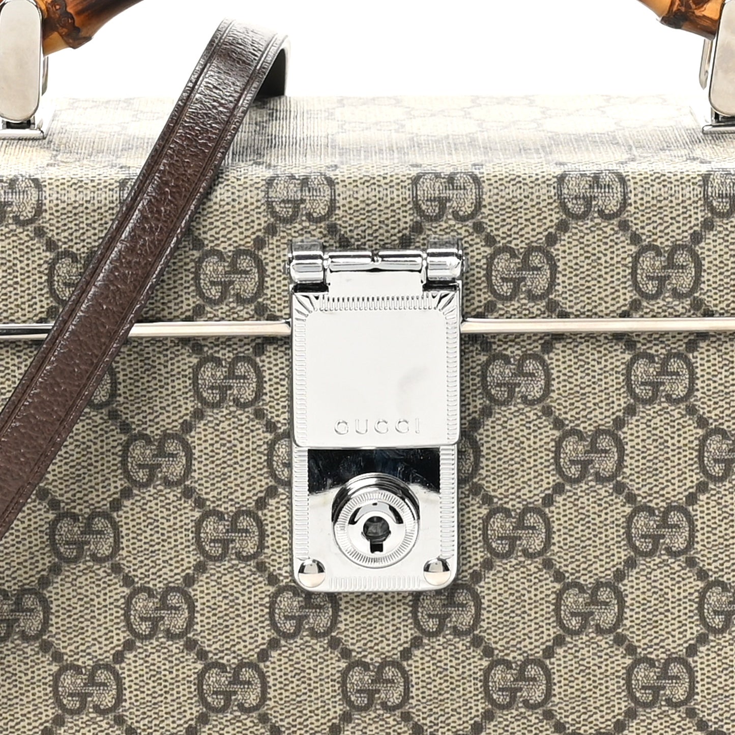 GG Supreme Monogram Globe-Trotter Beauty Case Brown
