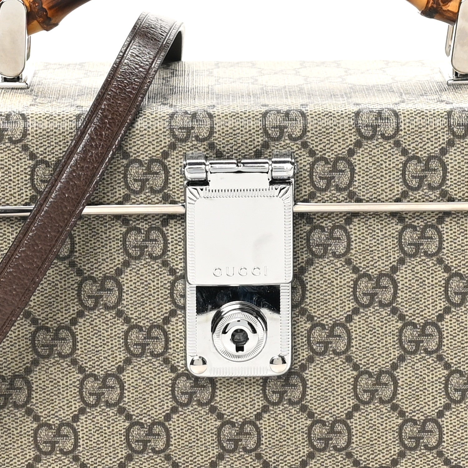 Gucci GG Supreme Monogram Globe-Trotter Beauty Case Brown 8 of 10