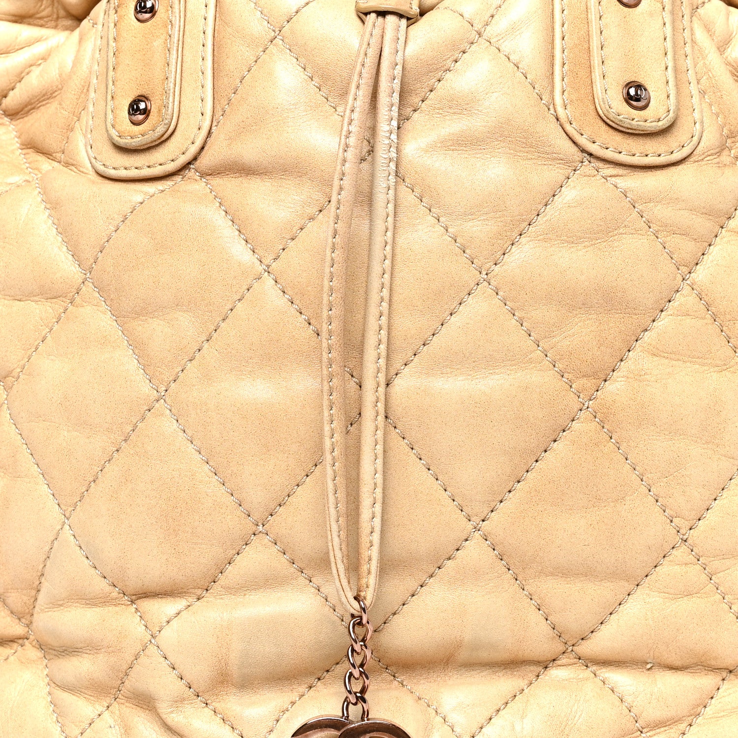 Chanel Lambskin Quilted Cloudy Bundle North South Tote Light Beige 7 of 14