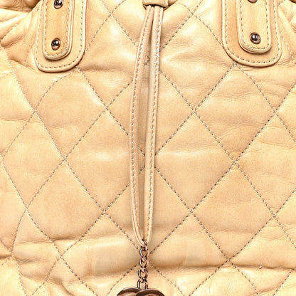 Chanel Lambskin Quilted Cloudy Bundle North South Tote Light Beige 7 of 14
