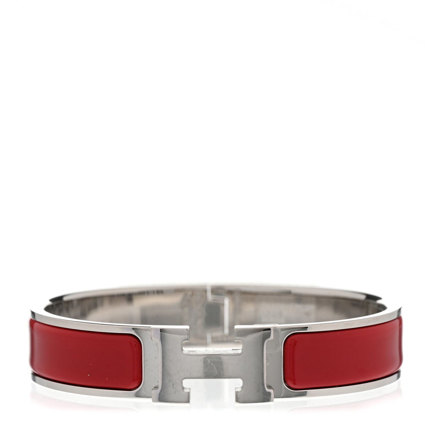 Enamel Narrow Clic Clac H Bracelet PM Rouge