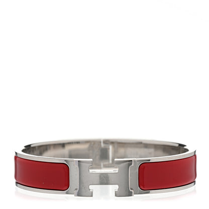 Hermes Enamel Narrow Clic Clac H Bracelet PM Rouge 1 of 5