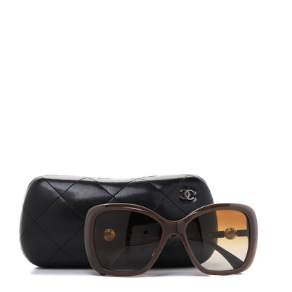 Chanel Pearl Polarized Square Sunglasses 5303-H Brown 7 of 7