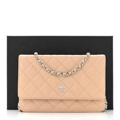 Chanel Caviar Quilted Wallet on Chain WOC Beige 12 of 12