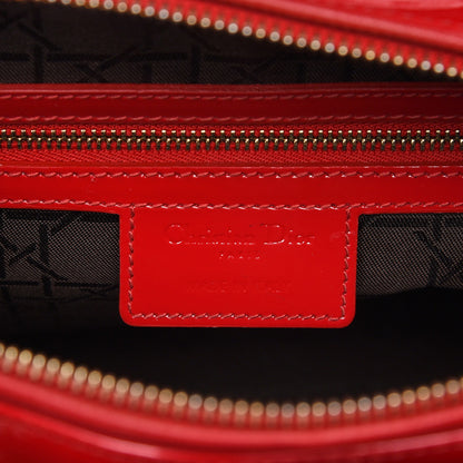 Christian Dior Patent Cannage Large Lady Dior Red 6 of 6