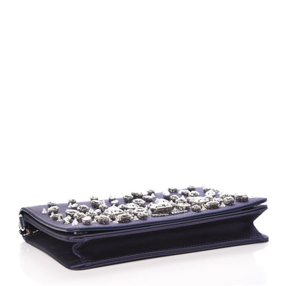 Miu Miu Satin Raso Crystal Embellished Delice Wallet On Chain Baltico 4 of 10