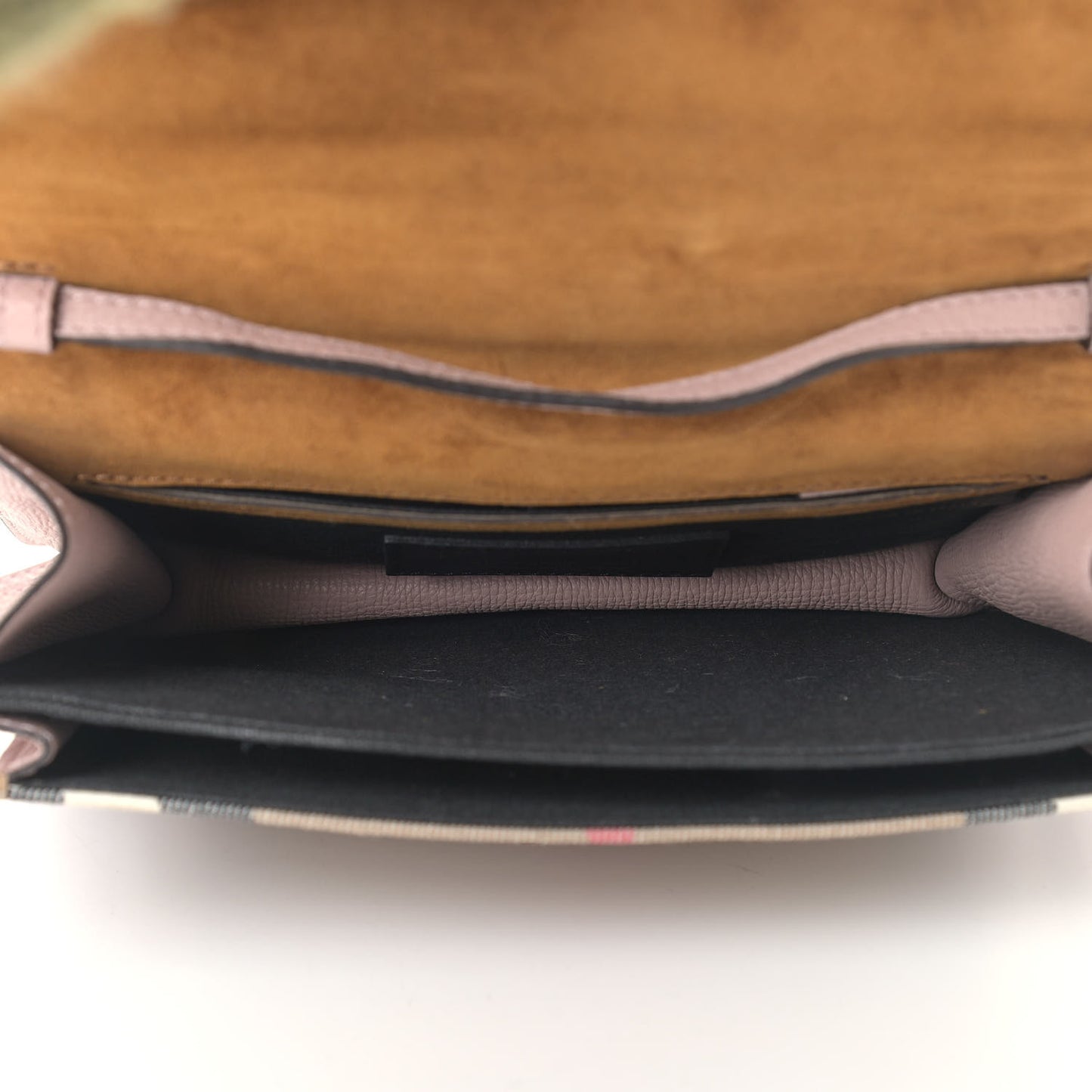 Derby Calfskin House Check Small Macken Crossbody Bag Pale Orchid
