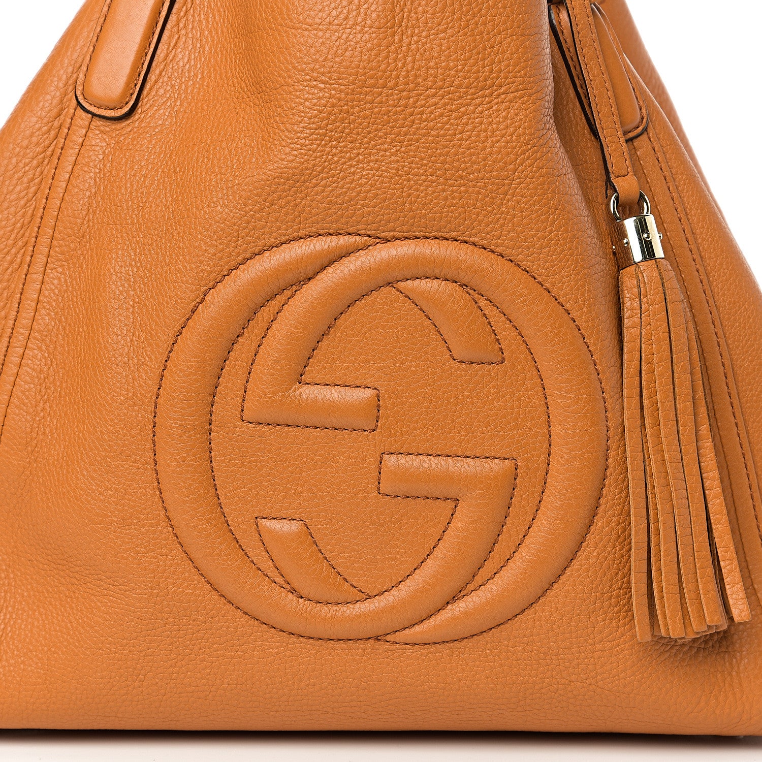 Gucci Pebbled Calfskin Medium Soho Shoulder Bag Curcuma 11 of 11