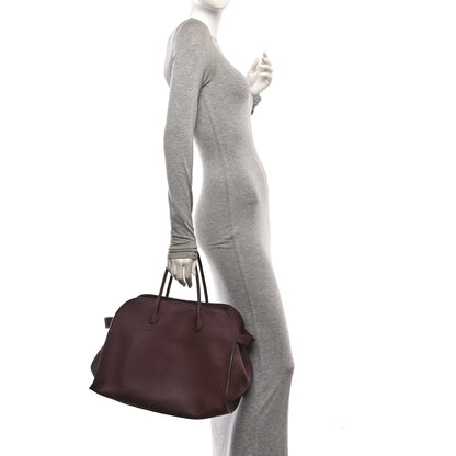 The Row Matte Grained Calfskin Soft Margaux 15 Burgundy 2 of 9