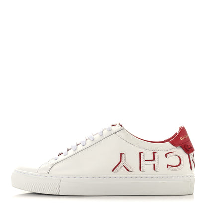 Givenchy Calfskin Reverse Logo Womens Urban Street Sneakers 37.5 White Red 1 of 10