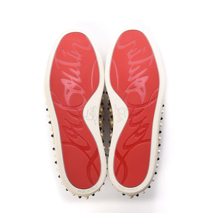 Christian Louboutin Canvas Beaded Printed Boat Flats 41 5 of 9