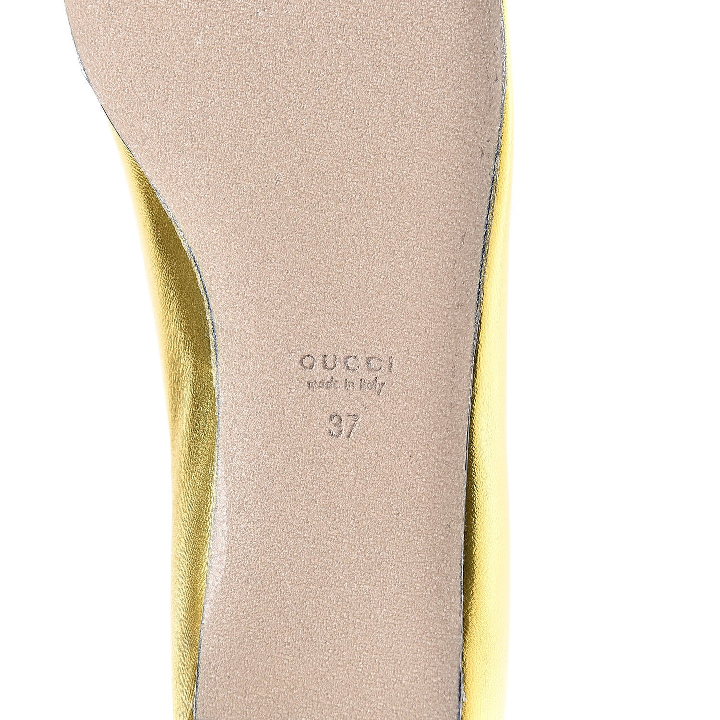 Metallic Nappa Lexi T Strap Ballerina Flats 37 Gold