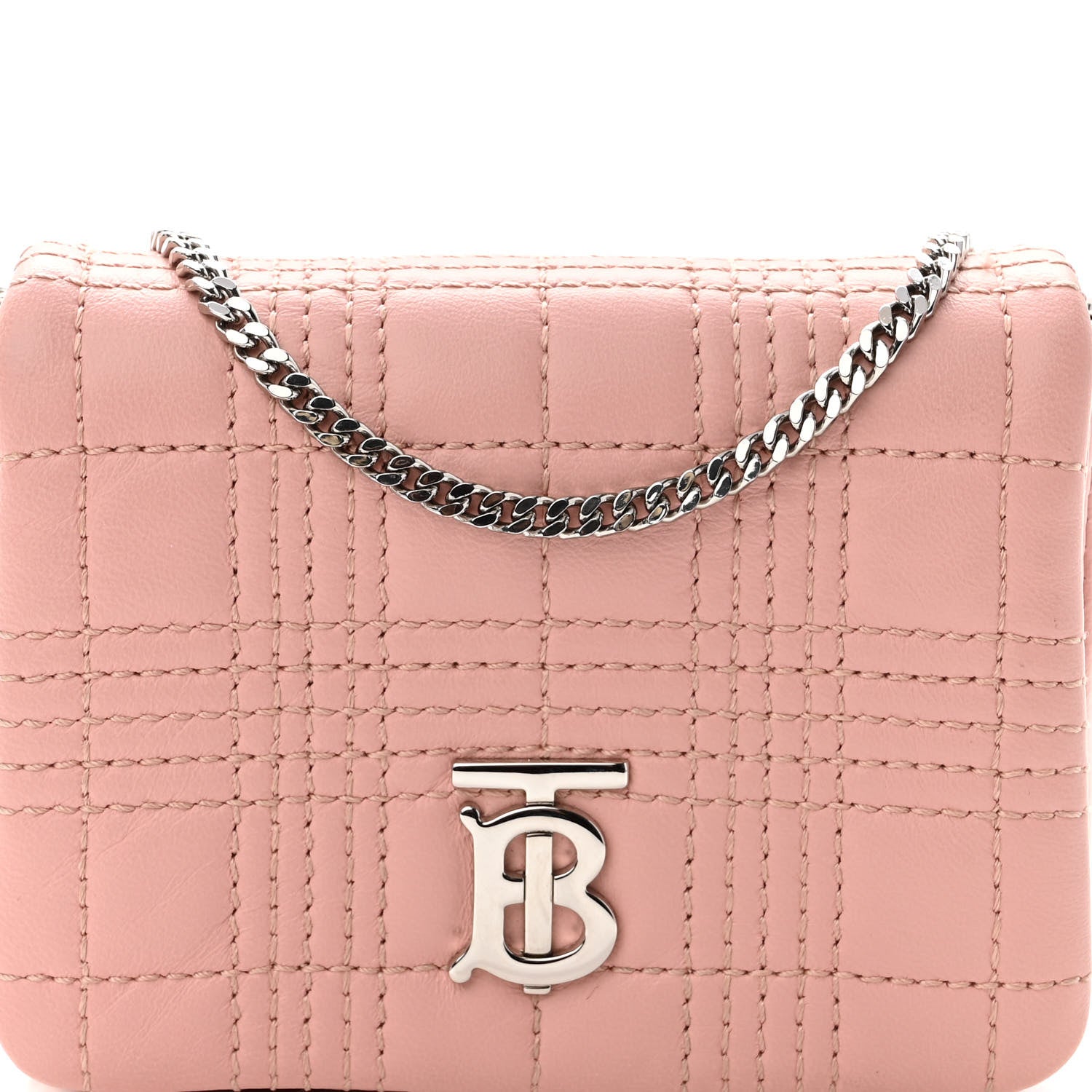 Burberry Lambskin Quilted Micro Lola Bag Blush Pink 8 of 10
