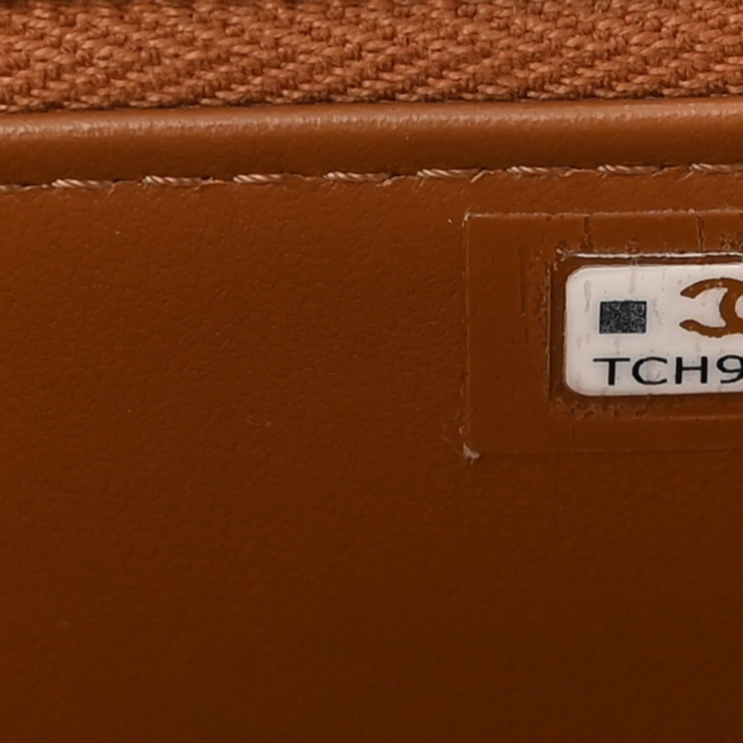 Caviar Quilted Top Handle Pocket Vanity Case Camel