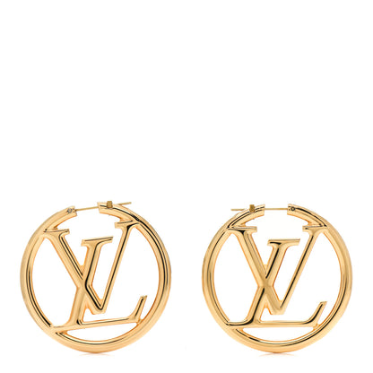 Louis Vuitton Metal Louise Hoop Earrings Gold 1 of 4