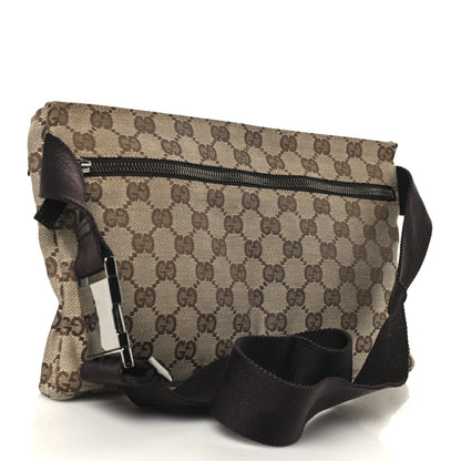 Gucci GG Monogram Double Pocket Belt Bag Dark Brown 3 of 10
