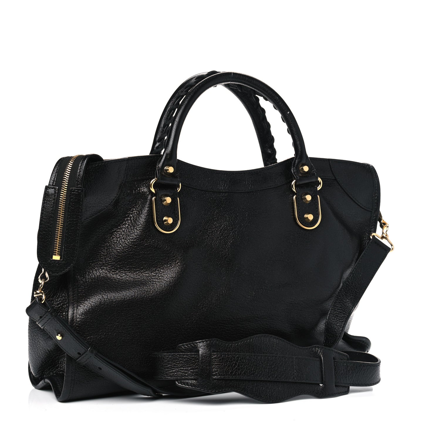 Chevre Gold Metallic Edge Hardware City Black