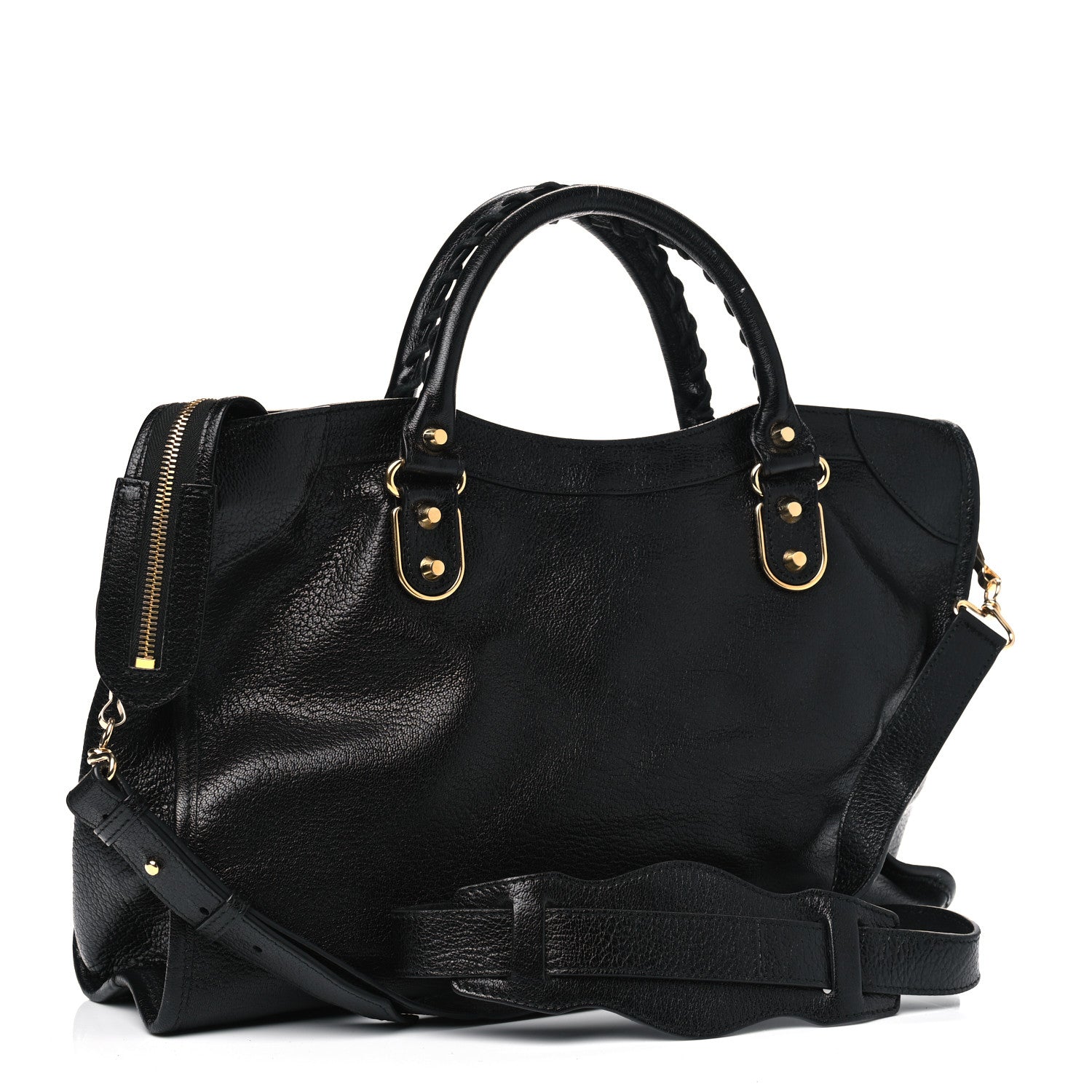 Balenciaga Chevre Gold Metallic Edge Hardware City Black 2 of 8