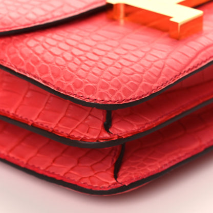 Hermes Matte Alligator Constance 18 Bougainvillea 8 of 10