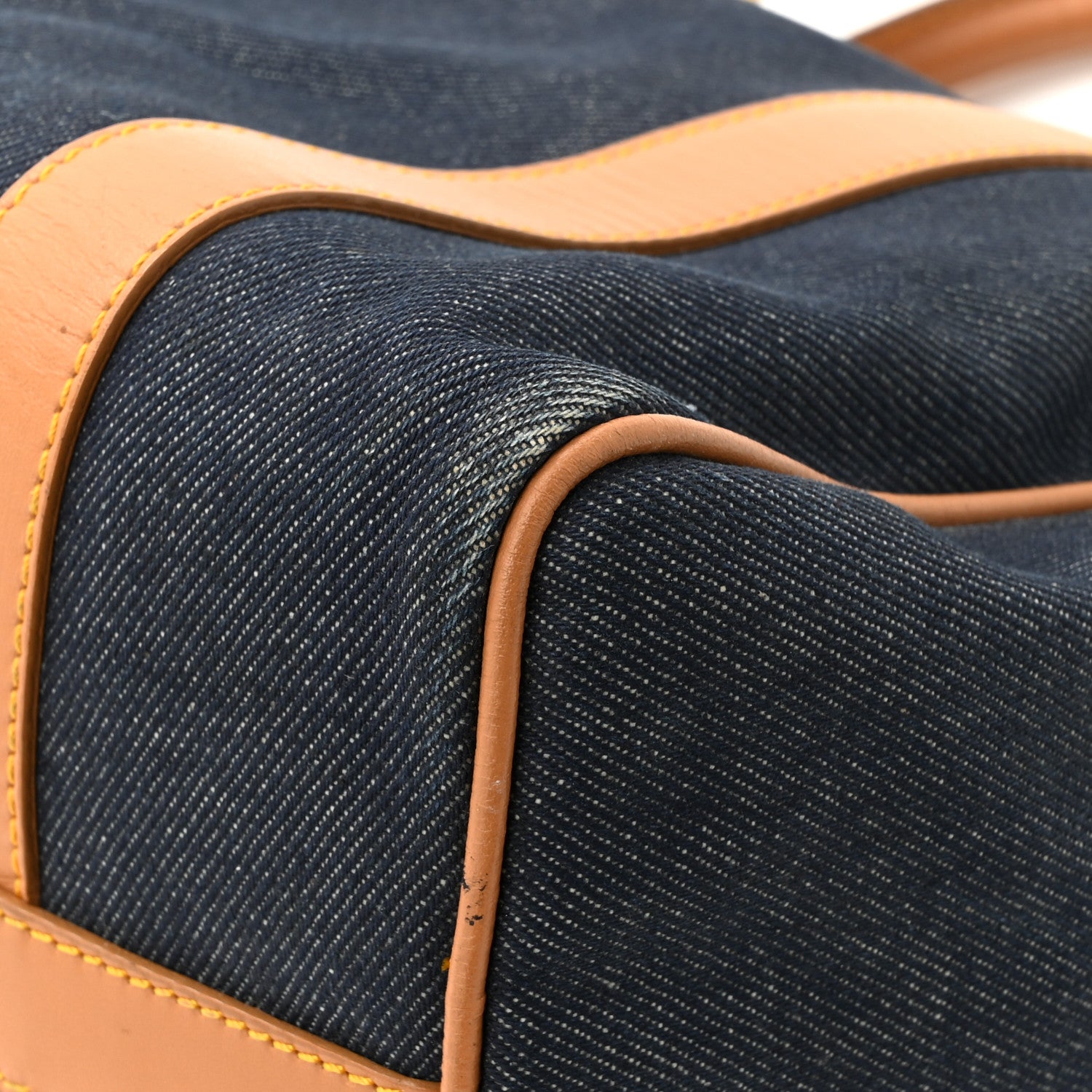 Christian Dior Denim Calfskin Boston Bag Blue 12 of 13