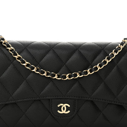 Chanel Caviar Quilted Phone Holder Wallet on Removable Chain Black 9 of 14
