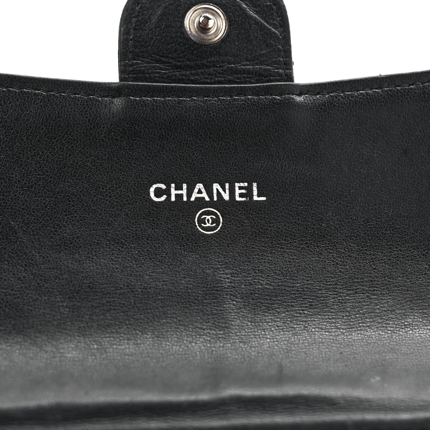 Chanel Lambskin Quilted Small Flap Card Holder Wallet Black 6 of 8