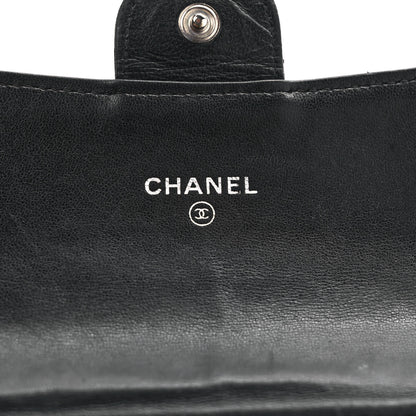 Chanel Lambskin Quilted Small Flap Card Holder Wallet Black 6 of 8