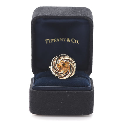 Tiffany 18K Yellow Gold Citrine Round Circle Ring 50 5.5 7 of 7