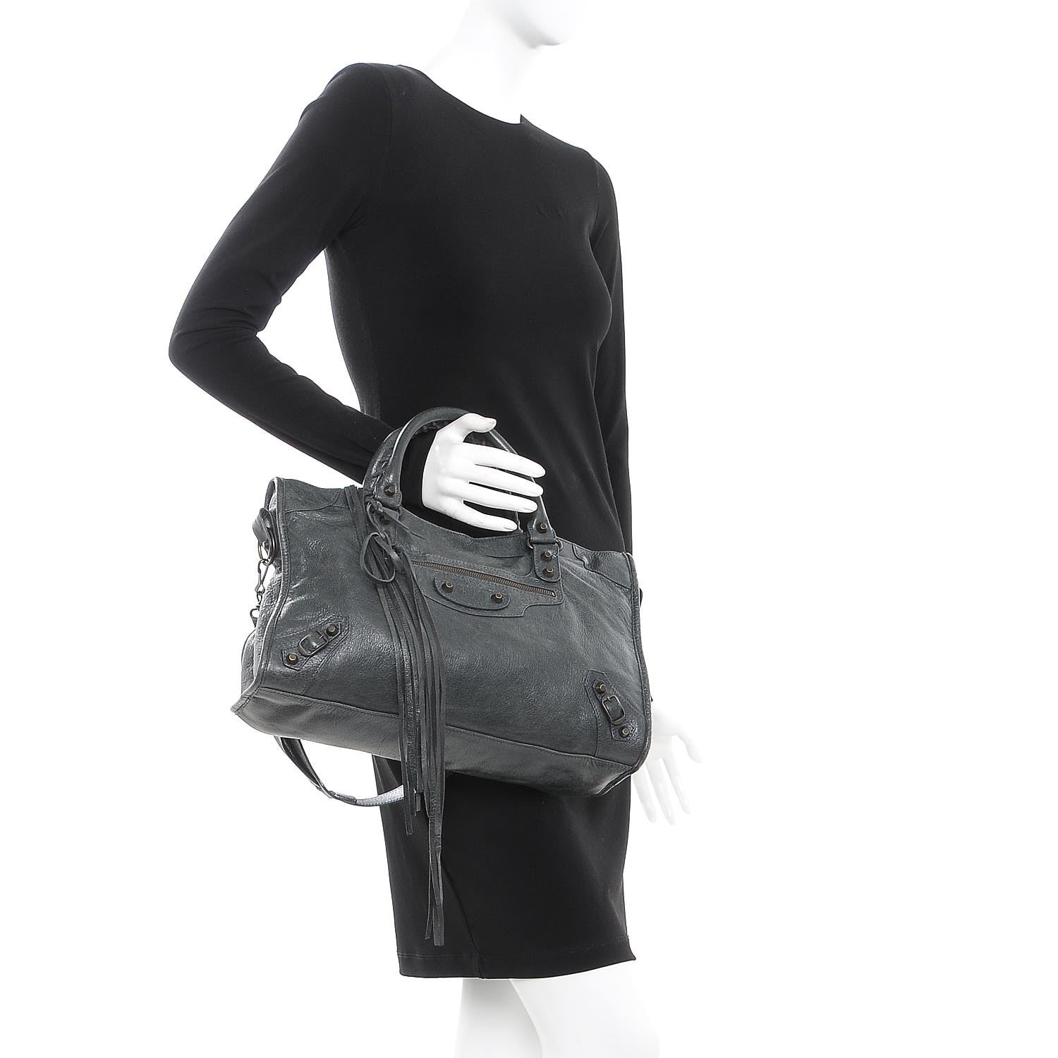 Balenciaga Agneau Classic Hardware City Anthracite 3 of 8