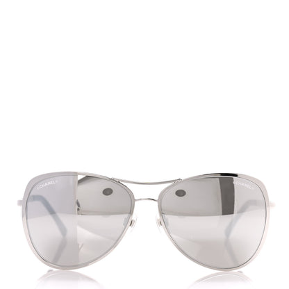 Chanel Mirrored Pilot Summer Sunglasses 4223 Silver 2 of 8