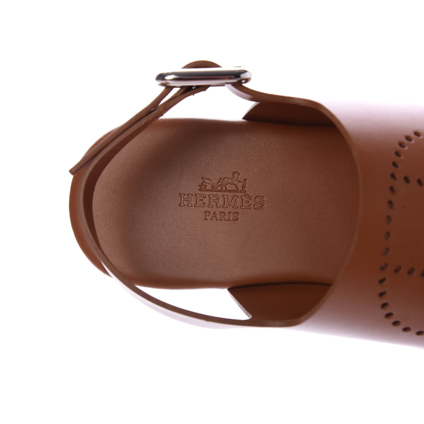 Calfskin Kola Sandals 36 Havane