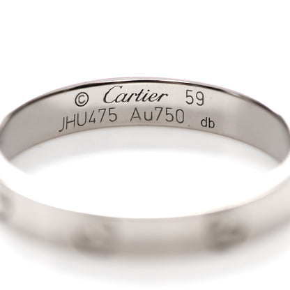 Cartier 18K White Gold 3.5mm LOVE Wedding Band Ring 59 8.75 4 of 4
