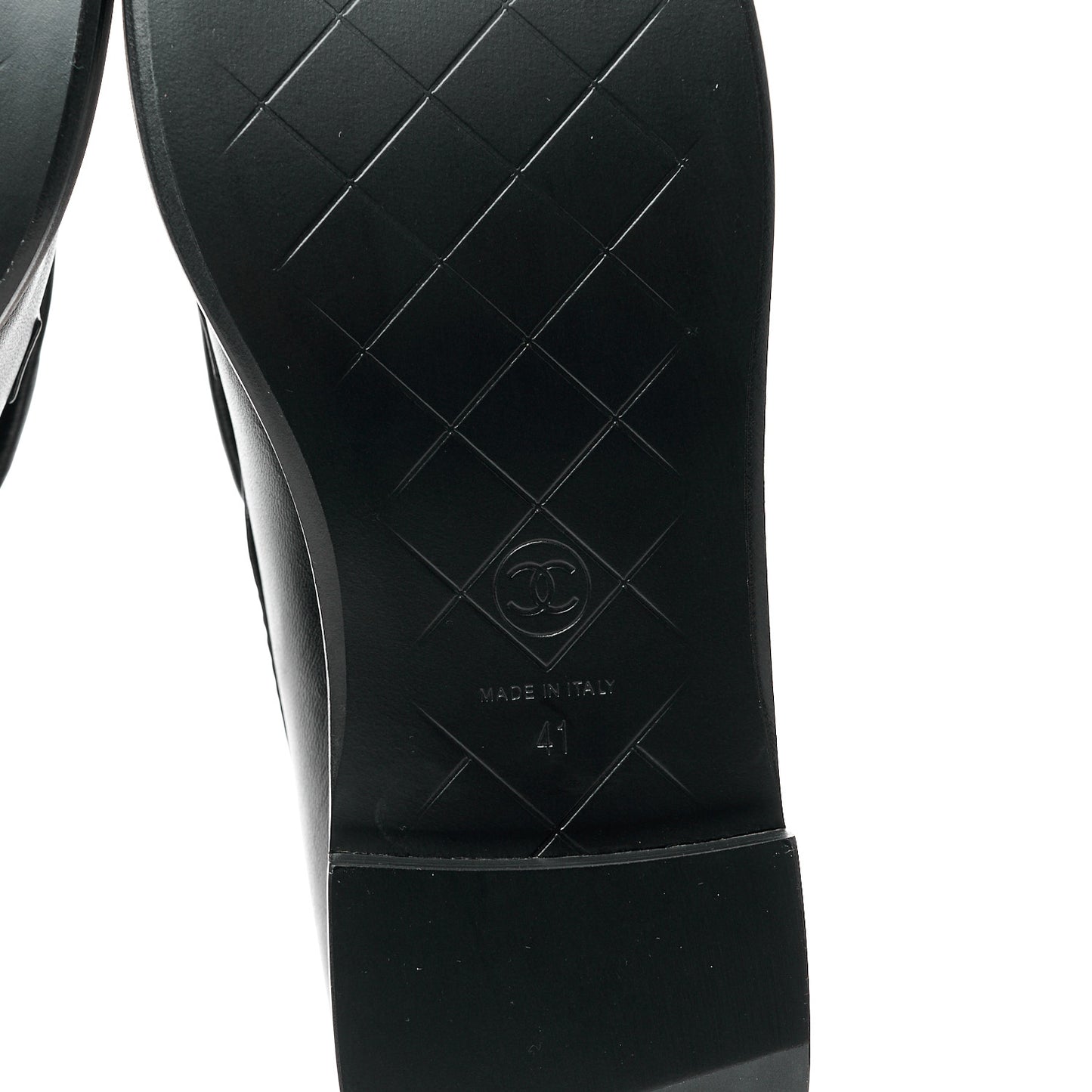 Lambskin Quilted CC Turnlock Loafers 41 Black