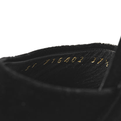 Saint Laurent Velvet Jodie Platform Sandals 37.5 Black 7 of 9